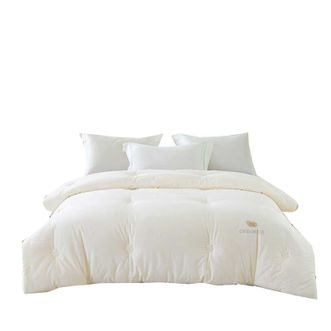 彩羊（Fazeya）  羊绒蛋白控温被 奶白色 蓬松被芯柔软春秋被厚冬被羊绒蛋白被子贴身保暖四季通用