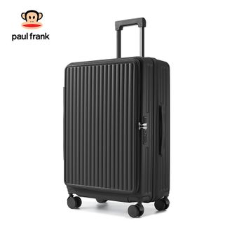 大嘴猴（Paul Frank）  一体式大深仓 扩容层前开盖设计行李箱PF9020-24-黑 24寸