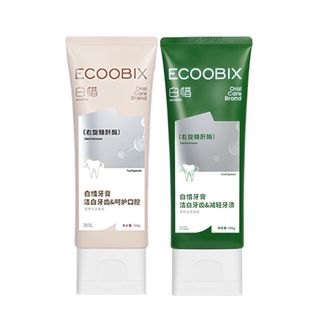 白惜/ecoobix  白桃乌龙牙膏+茉莉龙井牙膏各一支