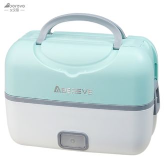 艾贝丽  1L电热饭盒双层电蒸饭盒加热饭盒 多功能保温便携蒸煮加热便当盒电子饭盒ABL-FH02