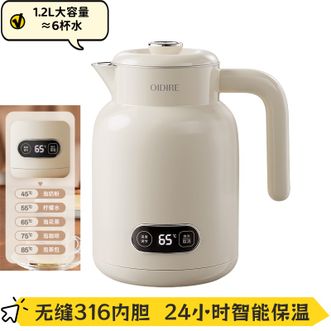 OIDIRE  电热水壶316不锈钢内胆烧水壶 一体无缝内胆
