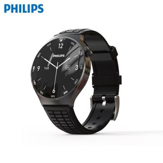 飞利浦（PHILIPS）  智能手表VTR5206【 黑色-硅胶】商务手表多功能运动手表APP蓝牙通话会议手表实时翻译转写一键录音