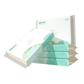 无染/wuro  婴儿柔纸巾 竹浆纸3层40抽*10包 抽纸旅行便携装 云柔巾