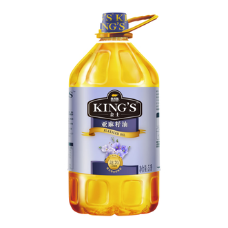 金龙鱼  食用油 king·s亚麻籽油5L进口原料物理初级压榨