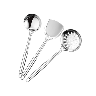 拜格（Bayco）  锅铲套装不锈钢炒菜铲子汤勺漏勺防烫家用厨具 BC3507