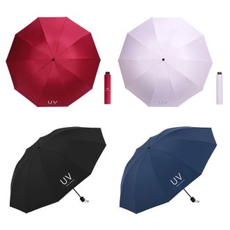 红叶HongYe  黑胶10股UV雨伞防晒防紫外线太阳伞37361