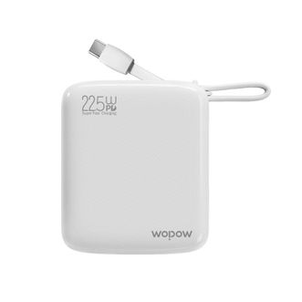 沃品/WOPOW  自带线快充移动电源  小巧便携高颜值充电宝  10000mAh  LQ12  白色