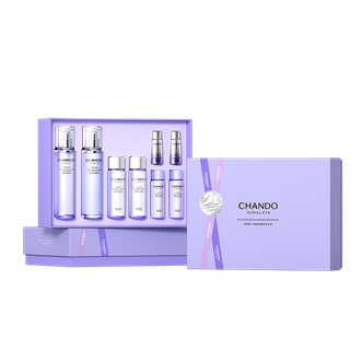 自然堂/Chando  肌源修护小紫瓶两件套(水乳) 抗疲老精华水精华乳-ZS
