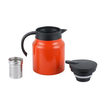 栢士德/BYSTON  不锈钢保温壶含茶漏 焖烧茶壶户外运动办公泡茶 密封防漏长效保温水壶  1L