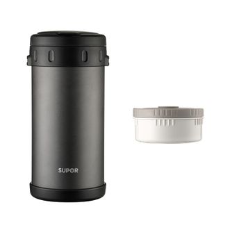 苏泊尔/Supor  饭盒保温便当盒学生上班族便当盒多层大容量304不锈钢健康安全 2.7L黑色