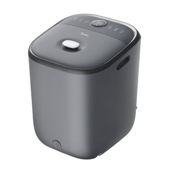 美的/Midea  洗脚盆加热电动按摩足浴盆泡脚盆泡小腿可拆洗按摩桶洗脚桶ZL2雅致灰