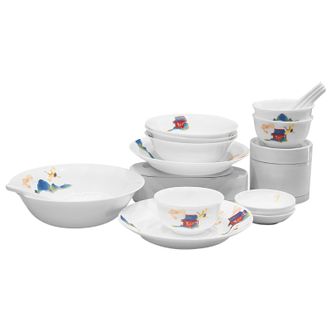VISIONS  Corelle Brands盛世鸣和餐具16件套B 玻璃碗饭碗碟勺子CB-BSSM16B/KZ/LS