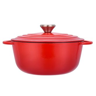 德世朗（DESLON）  煲汤锅炖汤锅 珐琅多用铸铁锅DFS-T860A 红色 22cm