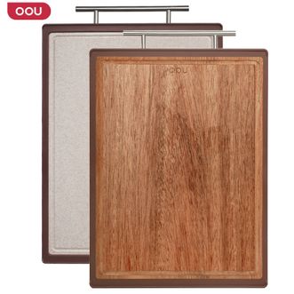OOU  菜板 家用乌檀木抗菌加厚双面菜板案板切菜板砧板 410*275*20mm中号
