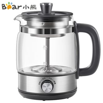 小熊/Bear  煮茶器  0.8L煮茶壶 养生壶 煮茶水壶蒸汽玻璃壶喷淋式蒸茶器冲泡茶煮花茶黑茶办公室小型桌面  ZCQ-G08W6