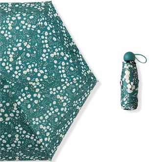 天堂伞  五折口袋伞  秘密花园 秘林绿  胶囊小伞超轻便携碎花黑胶防晒遮阳伞晴雨两用太阳伞女