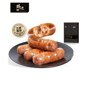 锋味派  火山石烤肠 纯肉香肠 台湾脆皮热狗肠 烧烤空炸食材 【单盒装】原味黑猪肉 400g