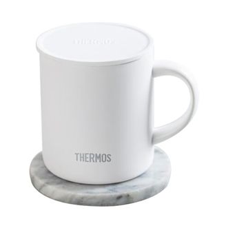 膳魔师（THERMOS）  马克杯  白色 350ml  保温杯不锈钢 带盖咖啡杯 JDG-351