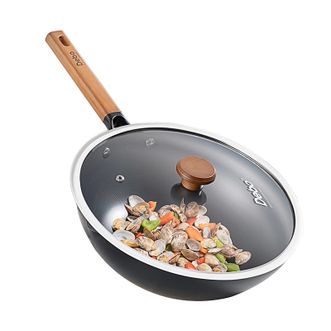 德铂（Debo）  卡福无涂层炒锅电磁炉明火通用32cm