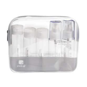 pack all分装瓶 旅行套装化妆品香水旅行装小瓶子沐浴露洗发乳液瓶护肤品喷雾瓶 50ml空瓶套装 7件套
