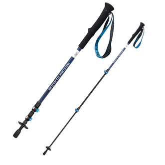 伯希和  户外登山杖 碳纤维伸缩手杖拐棍专业爬山装备碳素徒步拐杖 16303650 风暴蓝