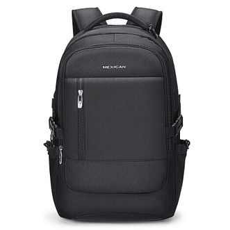 稻草人 双肩包男17.3英寸大容量笔记本电脑包多功能旅行出差背包防泼水商务休闲学生书包MMJB01201558黑色