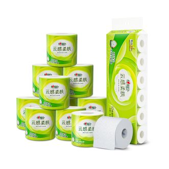心相印  卷纸纸巾卫生纸家用厕纸 四层立体压花卷筒纸 4层 150g/卷*10卷BT5410