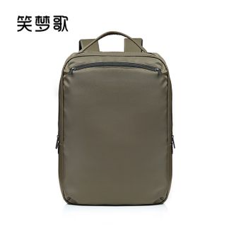 笑梦歌  时尚轻便双肩包MG8016 电脑包环保商务旅行男女出行出差双肩背包 墨绿色