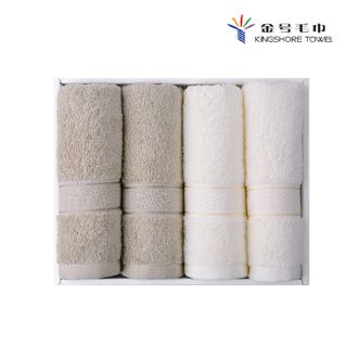 金号  素羽毛巾 4条装脸巾 擦脸巾 颜色随机 ZL2106-4