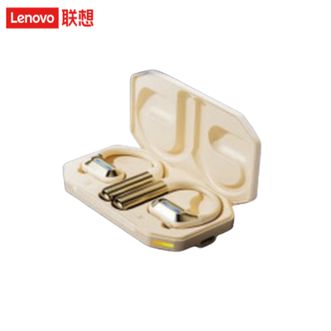 联想（Lenovo）  挂耳式蓝牙耳机LP73 骨传导不入夹耳运动跑步游戏降噪开放通用苹果华为小米  白金色