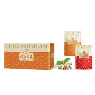 半亩川  礼盒悦享果礼1500g美国开心果 开口榛子碧根果 薄皮核桃