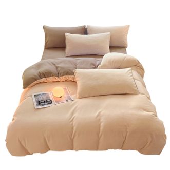 無印良品  加厚牛奶法兰绒四件套200×230cm MJ-T2024-0283浅卡其色