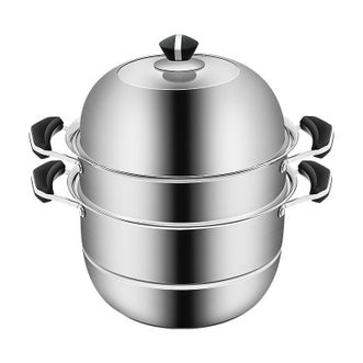 炊大皇（COOKER KING）  蒸锅不锈钢三层蒸锅加深加大容量汤锅28CM CK82008