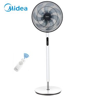 美的（Midea）电风扇 落地扇7叶大风量家用轻音低噪智能遥控预约定时风随温变摇头扇广角送风转页扇空气循环扇 SAD35EA