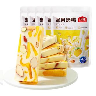 沃隆  芒果坚果奶糕75g*5袋 芒果味糕点 奶香浓郁坚果果干奶糕点甜食
