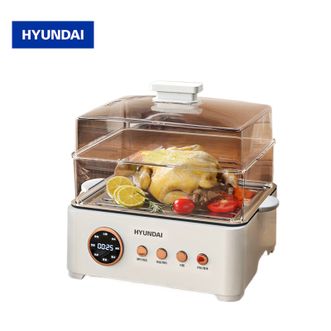  Hyundai  电蒸锅 不锈钢蒸锅电煮锅蒸箱家用多功能锅