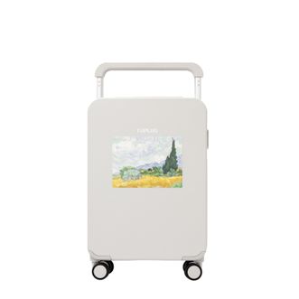 途加/TUPLUS  印象系列x文森特·梵高联名  绿色麦田与柏树  20英寸旅行箱 睡莲白