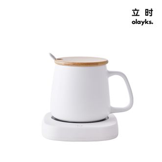 olayks.  立时 380ML暖暖杯 加热杯垫 恒温杯垫 保温杯垫加热牛奶神器恒温加热器暖杯垫温奶器办公室茶杯垫