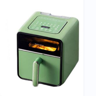 摩飞 /Morphy Richards  空气炸锅 家用大容量蒸汽烤薯条可视透明多功能智能触屏全自动预约定时MR8101 【清新绿】蒸汽嫩烤 4L