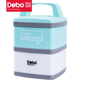 德铂（Debo）  普林 双层保温饭盒1.4L密封防漏饭盒带盖方便手提保温饭盒便当盒 DEP-610