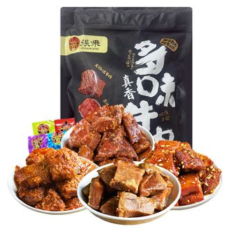 张飞  多味牛肉500g 四川特产旅游休闲零食小吃 四口味混合装牛肉礼包