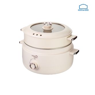 乐扣乐扣/Lock&amp;Lock  电火锅 多用途锅 家用电蒸锅 电煮锅 白色EJP1357WHT