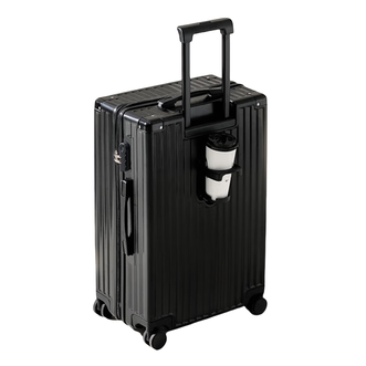 大嘴猴（Paul Frank）  多功能行李箱 干湿区分带杯架PF378-ZY-24-黑色 24吋