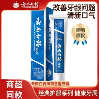云南白药  牙膏90g单支（留兰香型）经典留兰专研护口 清洁牙齿护齿 活性成分健齿养龈改善口腔清新口气