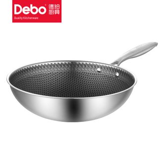 德铂（Debo）  马里奥炒锅  DEP-729 蜂窝锅可立盖  明火电磁炉通用