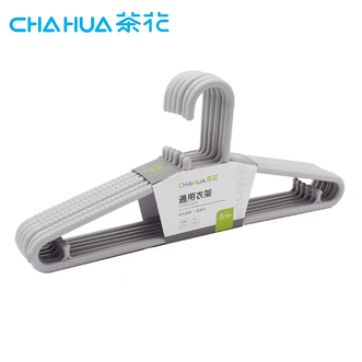 茶花  大衣架 晾衣架子 衣服架衣挂架晒衣架衣服撑子挂衣架 6支装 多种颜色随机发货