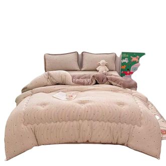 宜恋  成人裸睡级豆豆冬被 聚酯纤维柔软亲肤 AB 面被芯 条条心 200*230cm 6斤