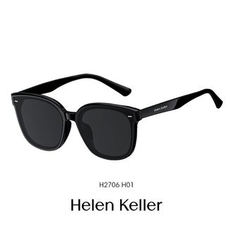 海伦凯勒（Helen Keller）  防晒墨镜太阳镜 经典黑色H2706H01 修饰轮廓，减轻镜框自重