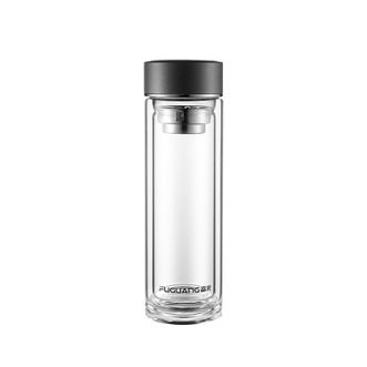 富光 正泰双层玻璃杯黑色400ML G2061-SH-400