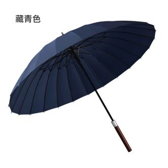 美度MAYDU   24骨轻奢原木手柄雨伞男士商务长柄双人大号强效防风伞